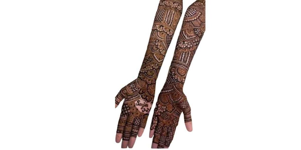 Royal Arabic Mehndi Design with Personalized Name Art