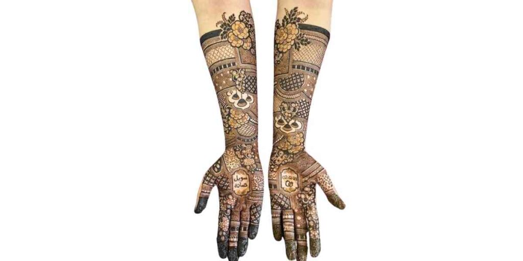 Unique Mehndi Design with Floral and Beautiful Art