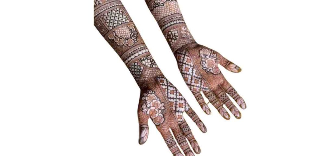 Modern Highlight Mehndi Design for Brides