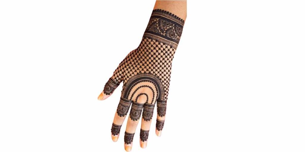 Stylish Mesh Pattern Mehndi Design Back Hand