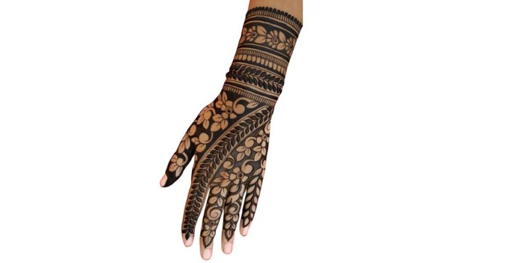 Intricate Floral Mehndi Design Back Hand