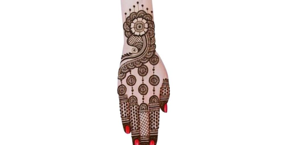 Elegant Circular Back Hand Mehndi Design