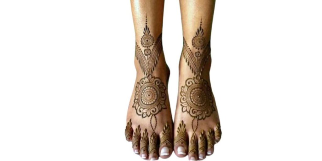 Stylish Foot Mehndi Design