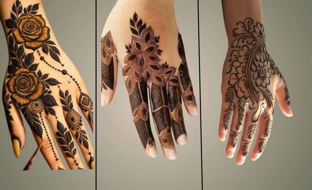 A Floral Maze Backhand design