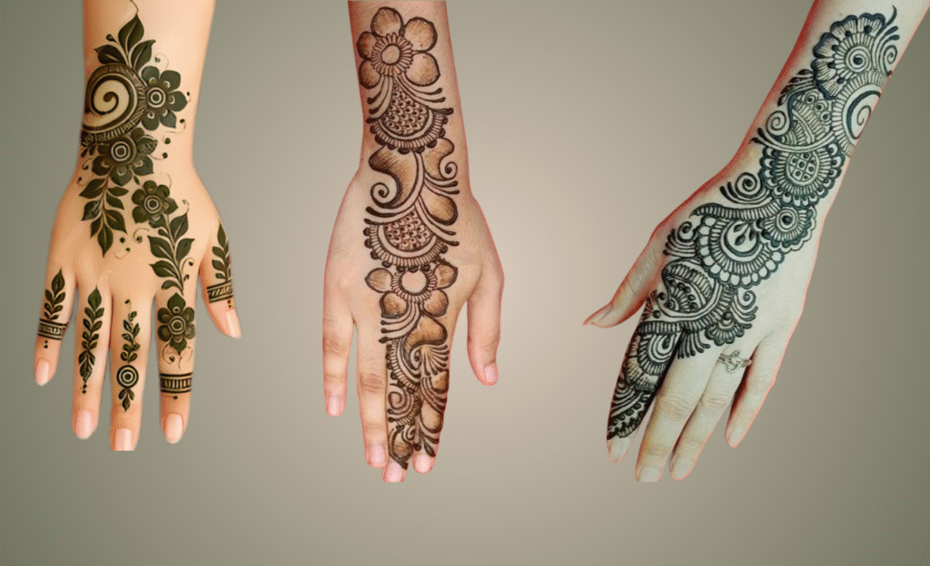 Arabic Back Hand Mehndi Design