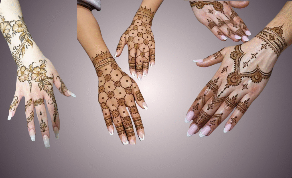 Artistic Latticework Back Hand Mehndi Pattern