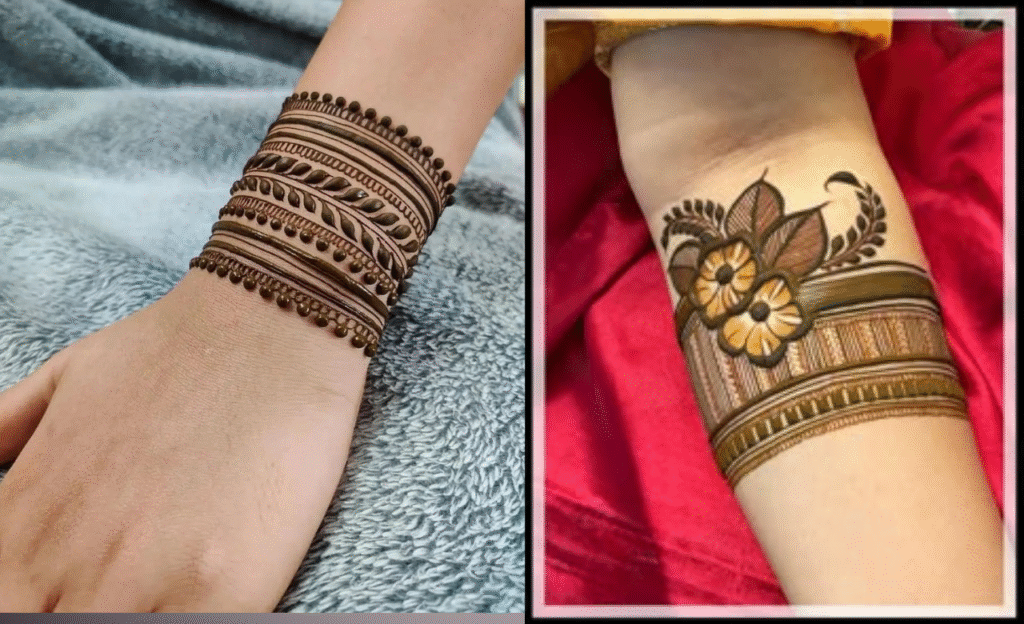 Band Style Easy Arabic Mehendi Design