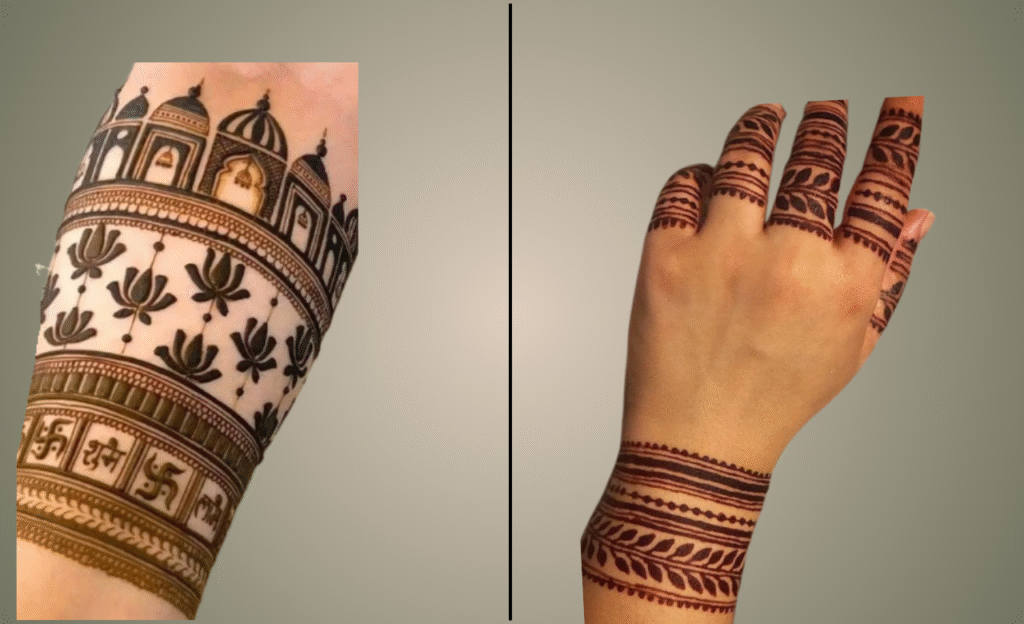 Cuff Style Front Hand Mehndi Design