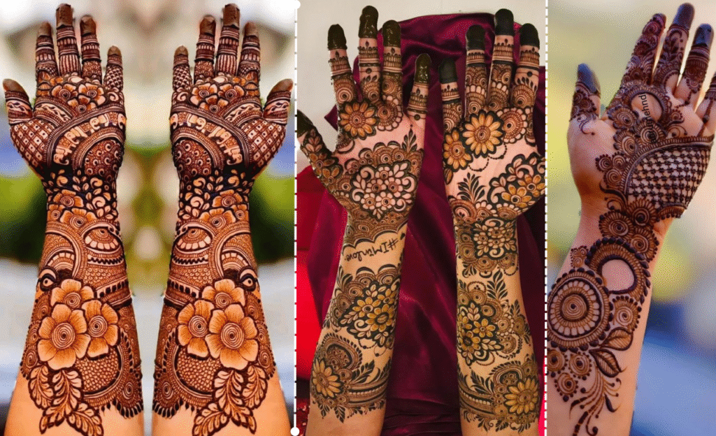 Floral Full Hand Mehndi Design in Arabic Style