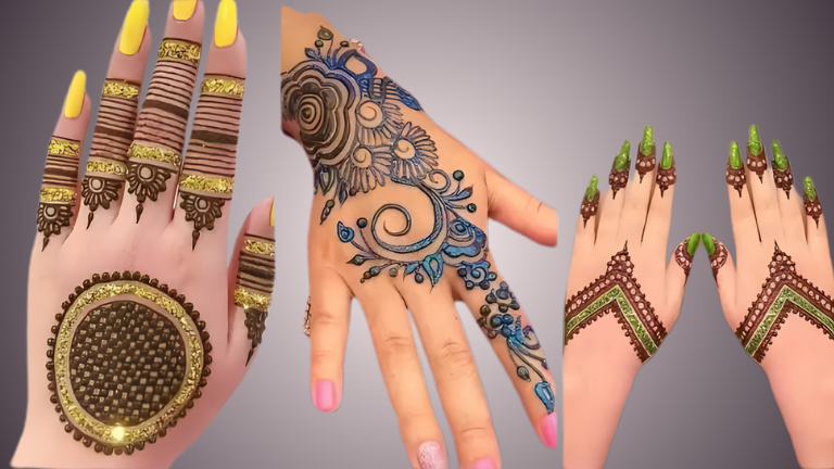 Glitter Mehndi Accents Mehendi Design