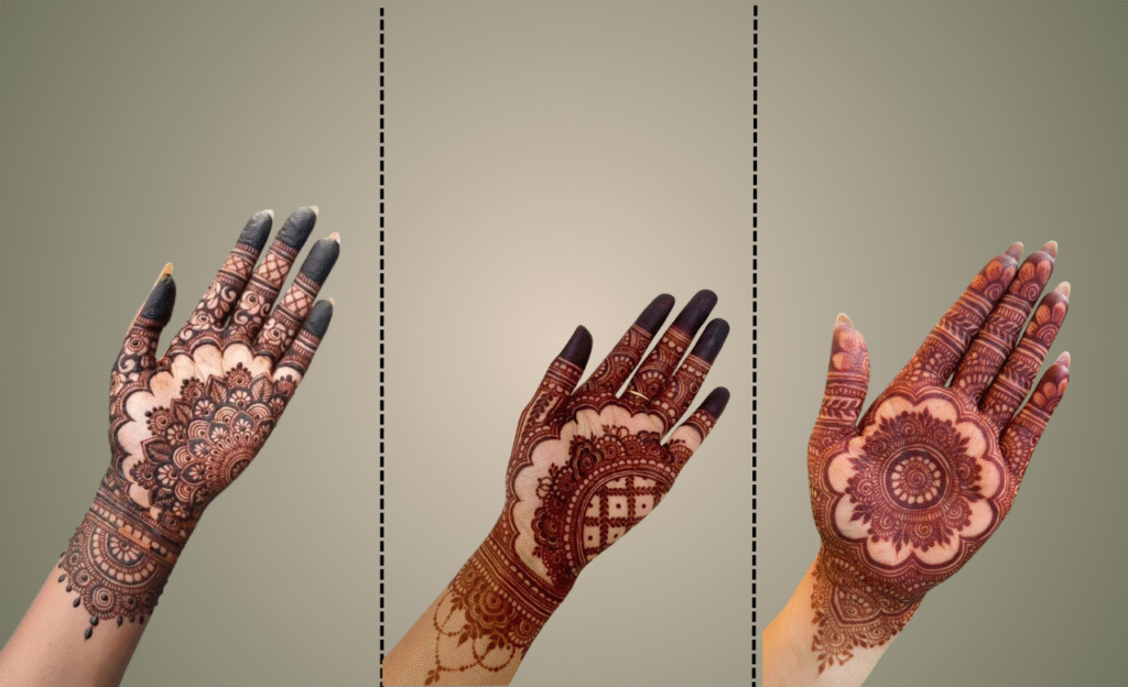 Half Hand Style Mehndi Design for Girls