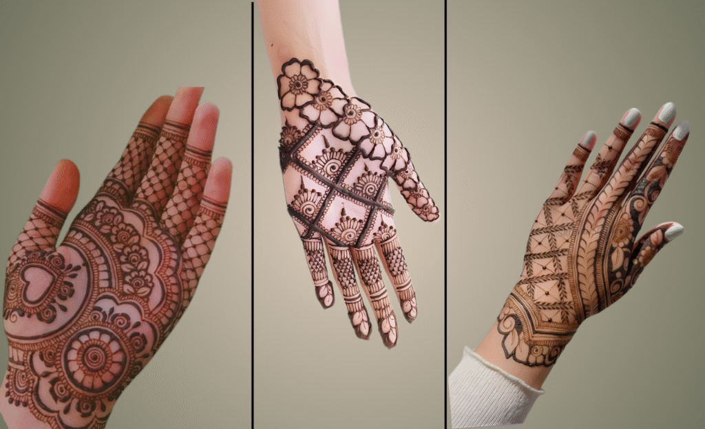 Jaali Mehndi Design for Front Hand
