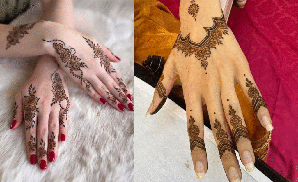 Minimalistic Arabic Mehndi Design