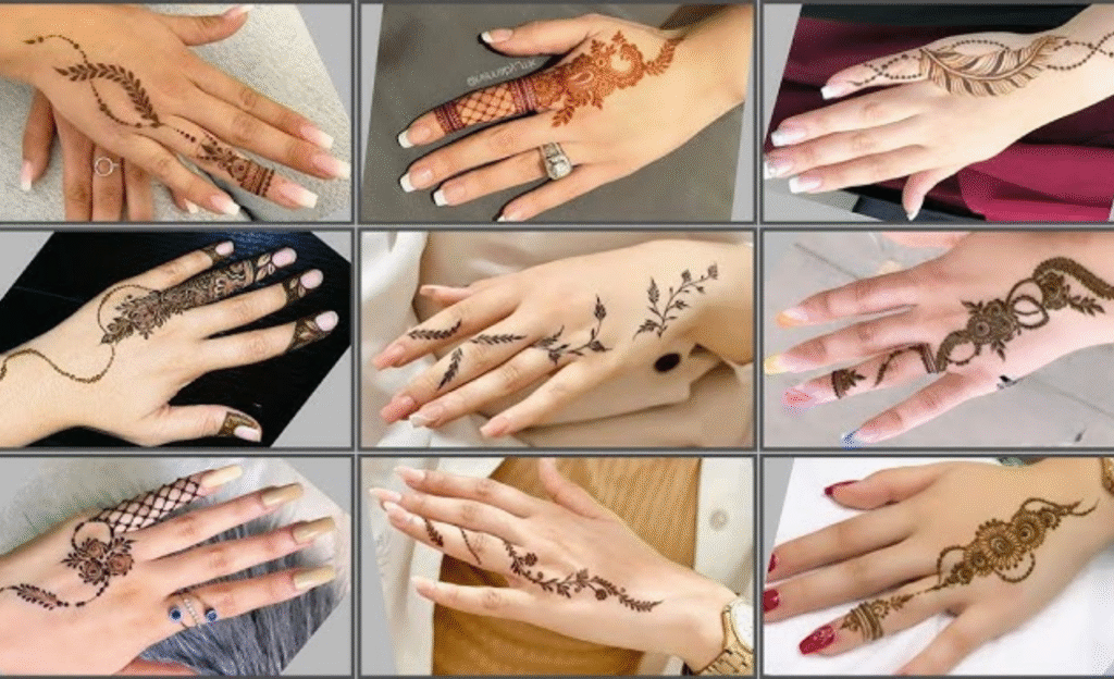 One-Finger Back Hand Mehndi Design