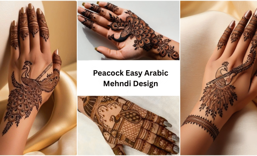 Peacock Easy Arabic Mehndi Design