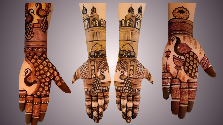Peacock-Inspired Mehendi Design