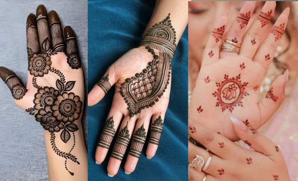 Simple Half Hand Style Mehndi Design for Girls