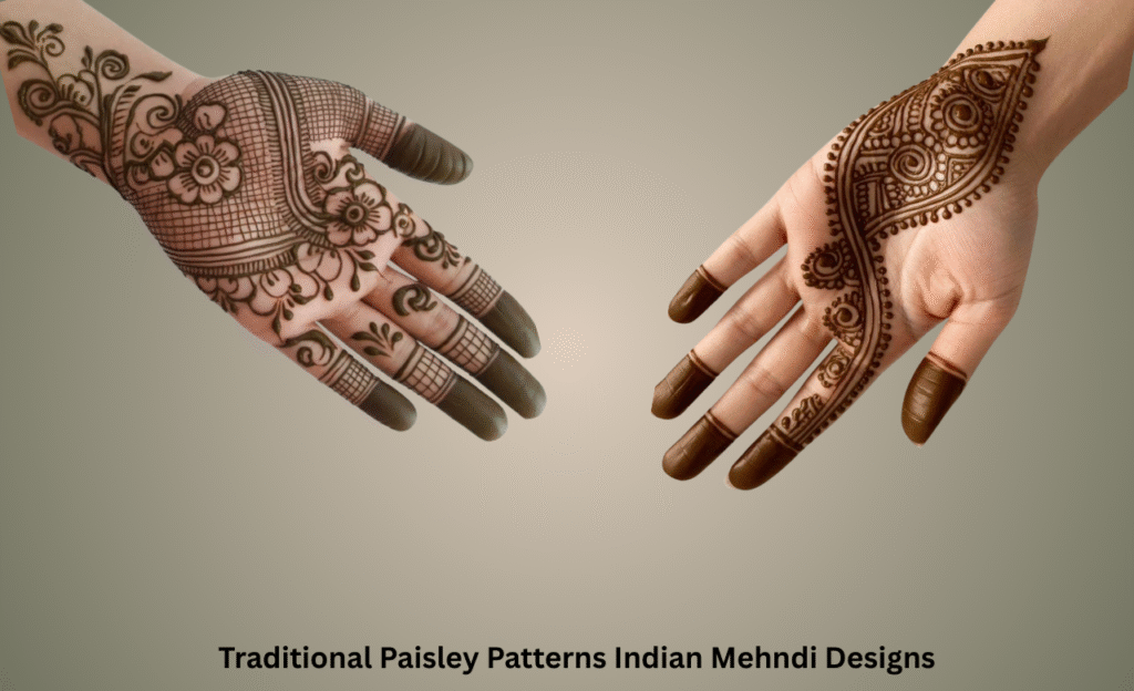 Traditional Paisley Patterns Indian Mehndi Designs