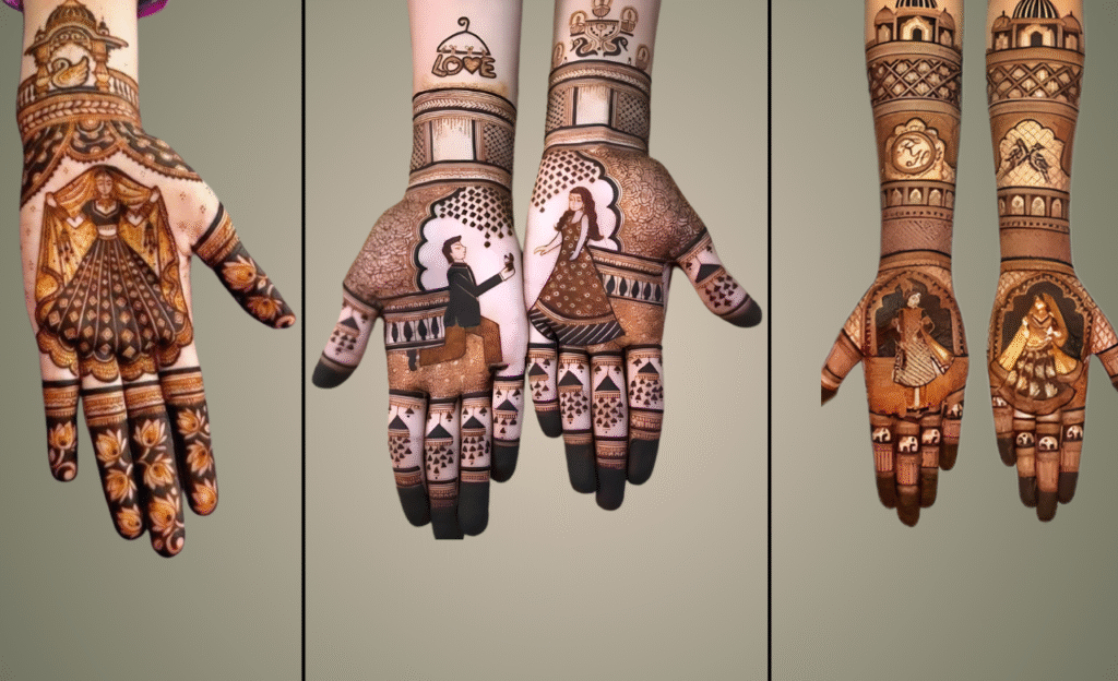 Uniquely Personalized Front Hand Mehndi Design