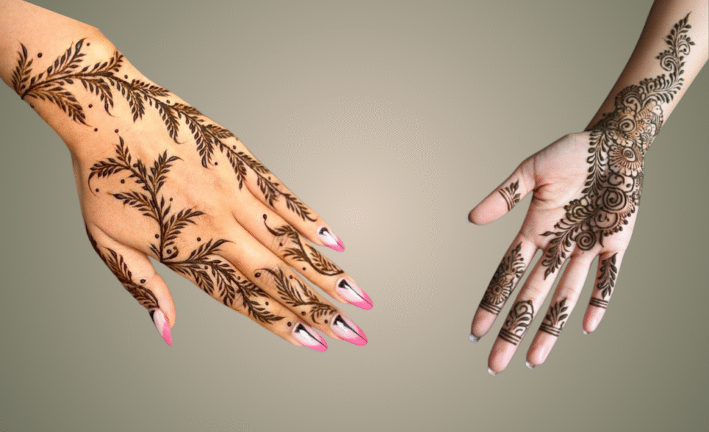 Vine and Leaf Indian Mehndi Designs