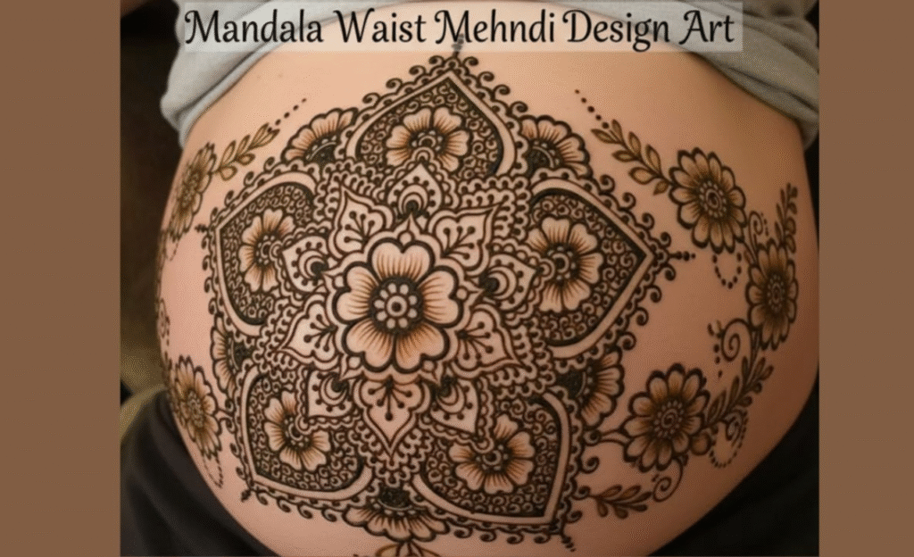 Mandala Waist Mehndi Design Art