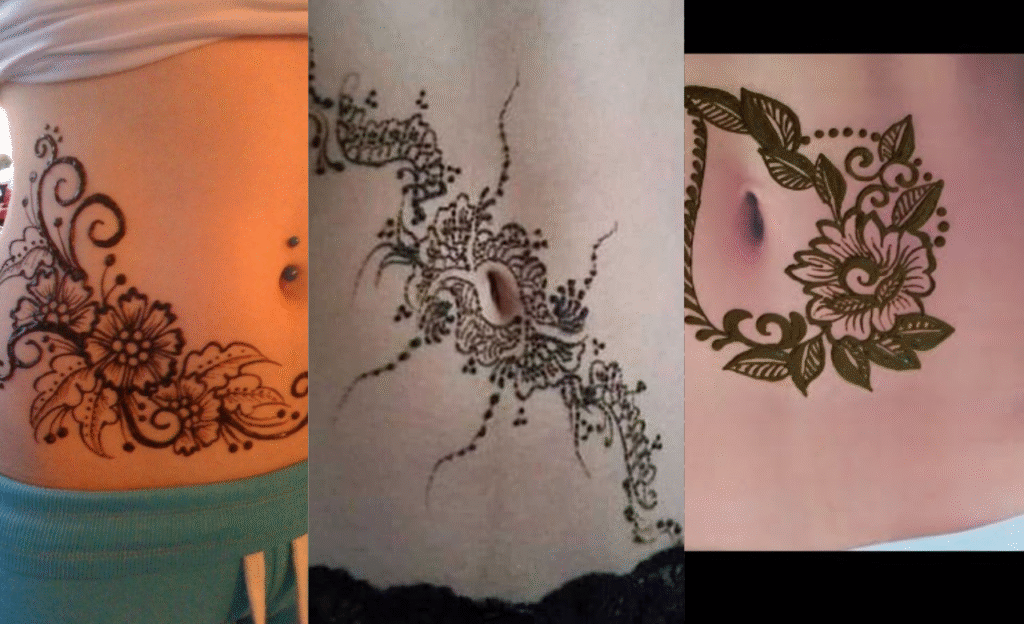 Traditional Waist Mehndi Design Patterns